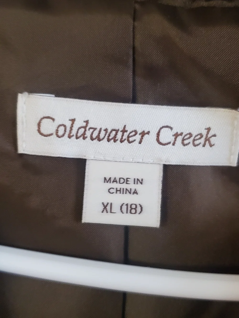 COLDWATER CREEK ONE BUTTON BLAZER COAT XL 18. ARMY GREEN BROWN. OFFICE - Picture 4 of 9
